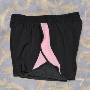 Black and Pink Athletic Shorts